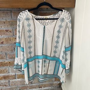 Southwestern Sheer Blouse